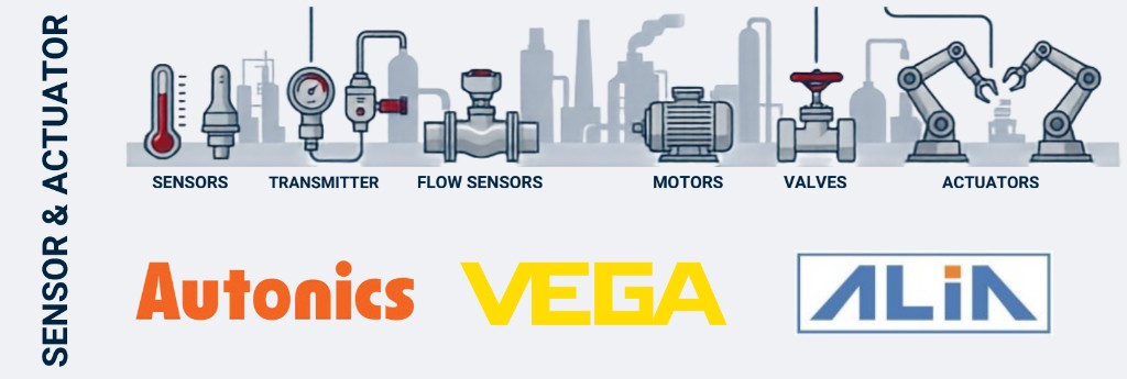 Sensor dan Actuator — Sensors, Transmitter, Flow Sensors, Motors, Valves, Autonics, VEGA, ALiN